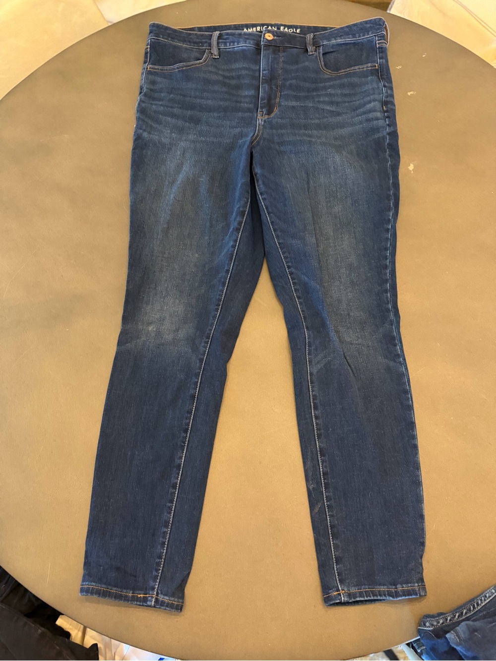 Women’s American Eagle Outfitters Dark Blue Stretch Skinny Jeans size 16 regular